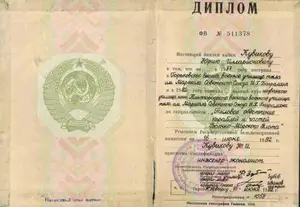 Диплом об образовании эксперта
